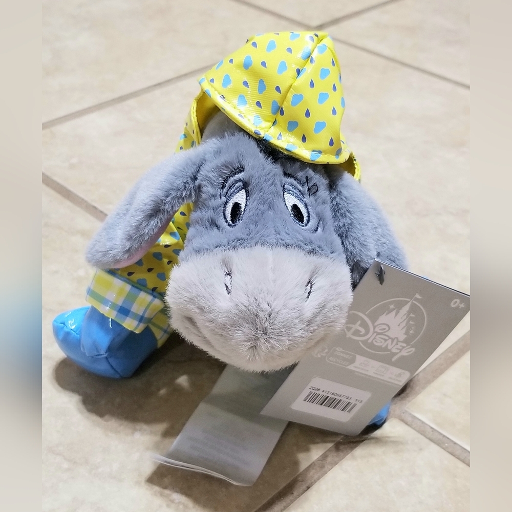 Disney Winnie The Pooh - Eeyore In Rain Wear 7 Inch Plush
